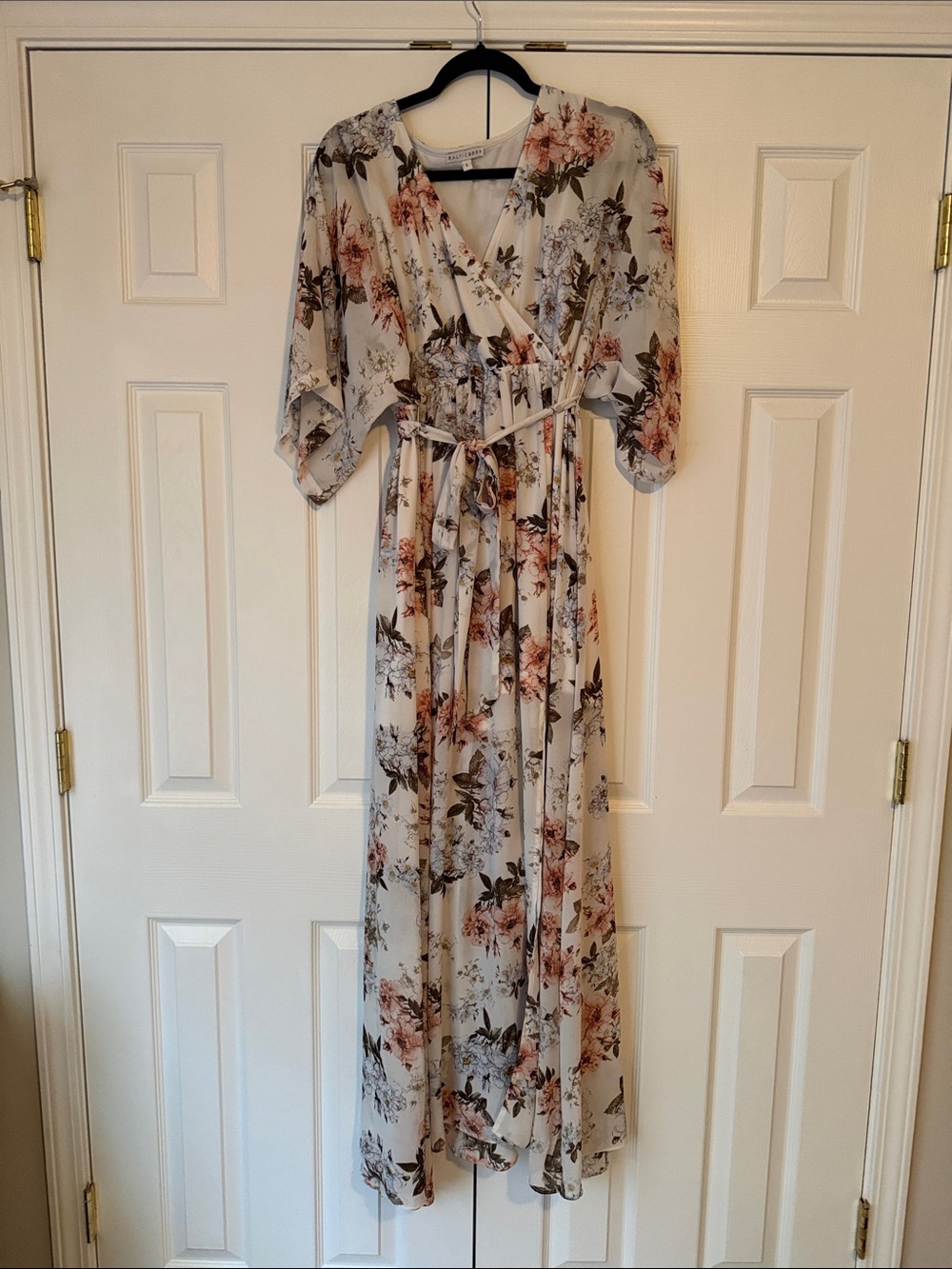 Baltic Born Kia Maxi Dress in Ivory and Blush